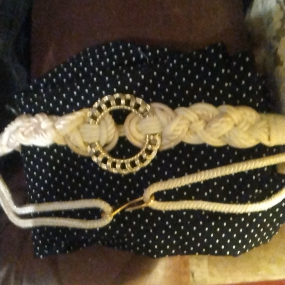 Size 24-42 Vintage  braided stretch Belt (tdb6)